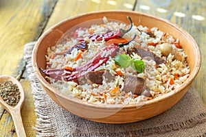Bowl of pilaf