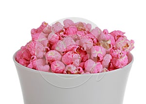 Bowl of Pink popcorn