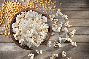 Bowl Popcorn Kernels Food photo