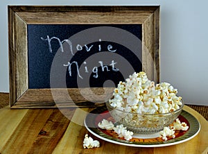 Bowl of popcorn for movie night