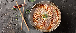 Bowl of Ramen With Chopsticks