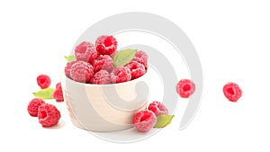 bowl of raspberries fruits