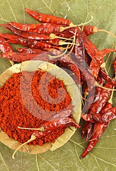 Bowl of red chili powder
