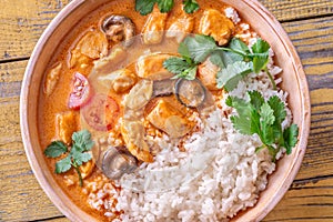 Bowl of red curry