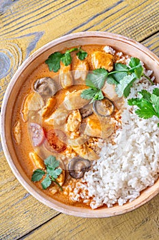 Bowl of red curry