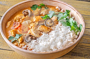 Bowl of red curry