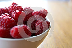 Bowl of Red Raspberries