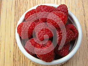 Bowl of Red Raspberries