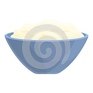 Bowl rice icon, cartoon style