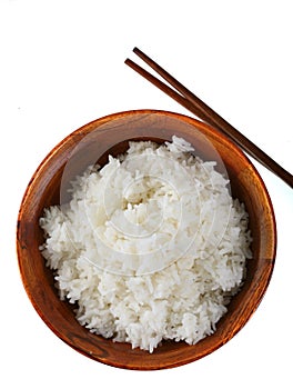 Bowl of Rice Isolated