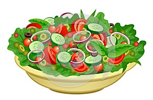 Bowl of salad photo