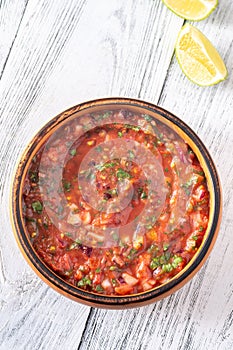 Bowl of salsa