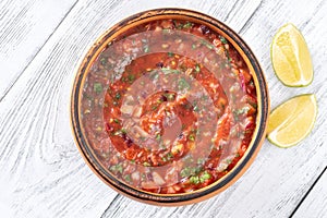 Bowl of salsa