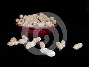Bowl of Salted Roasted Peanuts