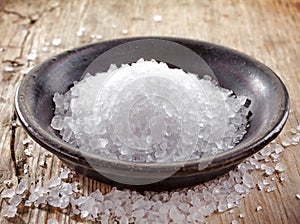 Bowl of sea salt