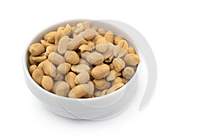 Bowl of shelled peanuts