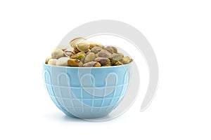 Bowl of Shelled Roasted Salted Pistachios