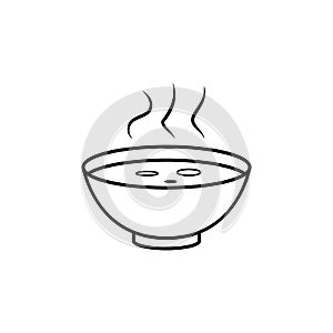 bowl of soup icon. Element of fast food for mobile concept and web apps icon. Thin line icon for website design and development,