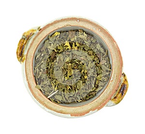 Bowl of spearmint herb