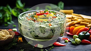 bowl spinach artichoke dip