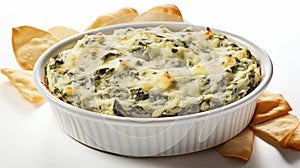 Delicious Spinach Dip With Kale And Crackers photo