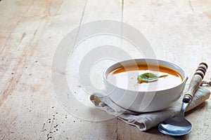 Bowl of squash soup