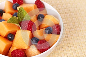 Bowl of summer fruit salad