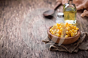 Bowl of a sweet corn