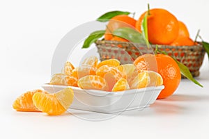 Bowl of tangerine segments