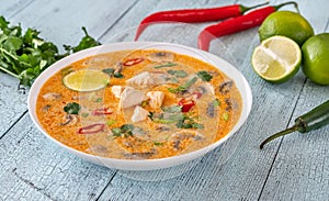 Bowl of Tom kha kai