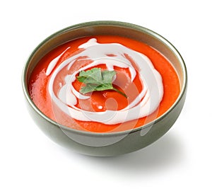 bowl of tomato cream soup