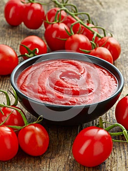 Bowl of tomato sauce or ketchup