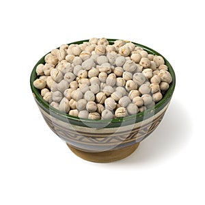 Bowl with traditional Moroccan roasted chickpeas