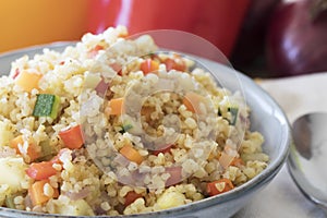 Close-up Vegan Bulgur Pilaf photo