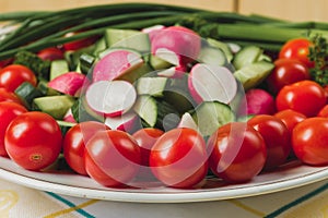 Bowl of vegetables closeup
