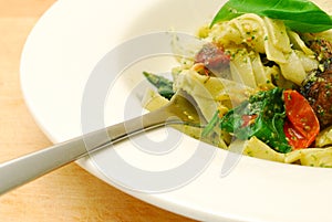 Bowl of vegetarian pasta