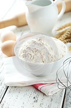 Bowl of wheat flour