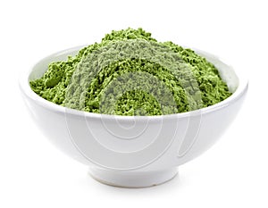 Bowl of wheat sprouts powder