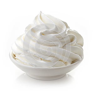 Bowl of whipped cream