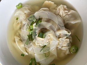 Bowl of wonton soup