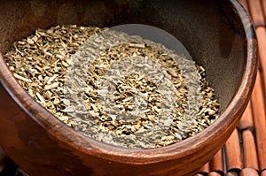 Bowl of yerba mate