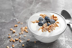 Bowl with yogurt, berries and granola