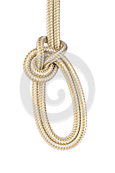 Bowline with a Bight on White