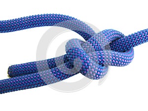 Bowline knot in climbing rope