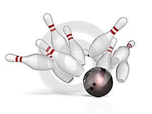 Bowling background concept