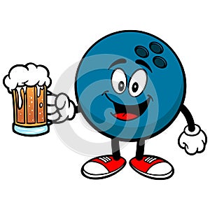 Bowling Ball with Beer