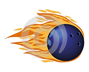 bowling ball onfire