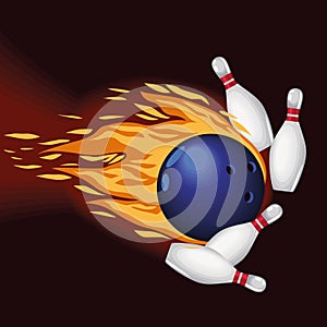 bowling ball and pines