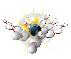 Bowling ball strike