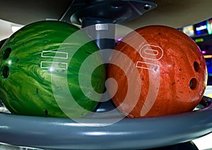 Bowling Balls in a Rack